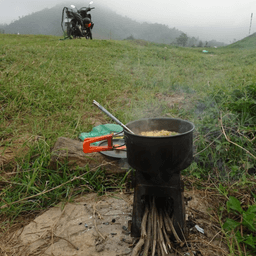 Bếp củi dã ngoại Ti Artisan thép không gỉ 304 4