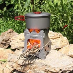 Bếp củi dã ngoại Ti Artisan thép không gỉ 304 0